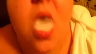 I love how this babe sucks the cum right out of my dick