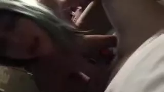 More getting my cock sucked by my friend before she sat on me.