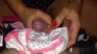 My ex giving me the superlatively good panty jerk off ever!