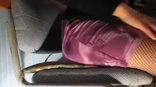 My horny secretary showing her bawdy cleft at the office