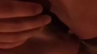 Playing with my pussy before a good hard fuck