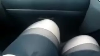 Playing with myself on the drive home, willing for a worthwhile fucking