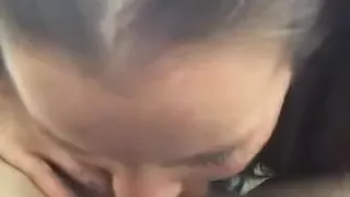 She can suck chrome off a door knob she sucks so hard my ball got pulled up