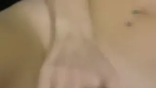 This whore wanted to watch my cum on her vagina