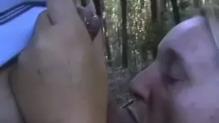 Blasen, Sperma, Abspritzen, Gesichtsbesamung, Wald