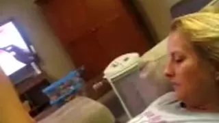 Wife drilled, cum on legs