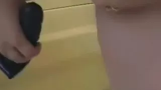 Wife playing with cookie to make movie for husband.