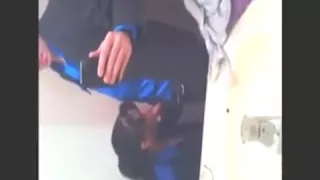 us wearing satin from the hotel this babe sucks my dong