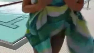 Hawt dilettante pair admirable sex near swimming pool