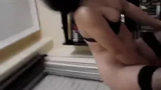 Humping my wet bun with a sex toy