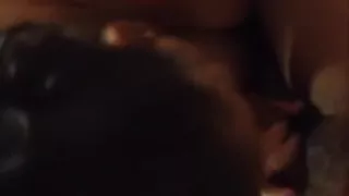 Lana takes in her mouth my ebony rod