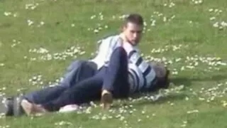 Voyeur captures hand job at the park