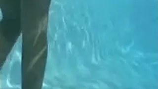 My girlfriend uderwater peek