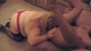 big beautiful woman enjoys to take up with the tongue darksome schlong and blow booty