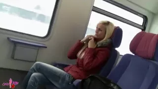 adorable german woman sex on public transport