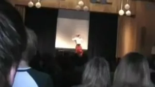 Stripping at school assembly