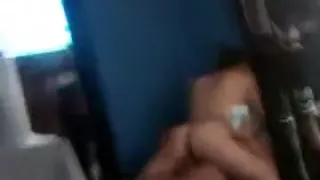 Recording with some gal in the mirror