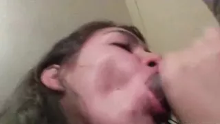 latin babe blowjob  and cum in face hole