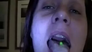 Cum loving snow bunny swallows a dark load