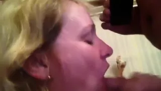 Older wife gags not waiting giant load