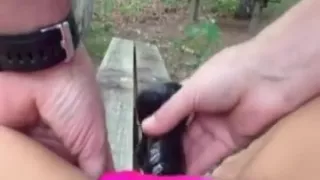 Spouse uses vibrator on me at the lake