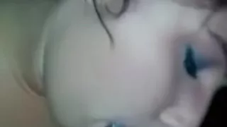 Head gal swallows dark cum