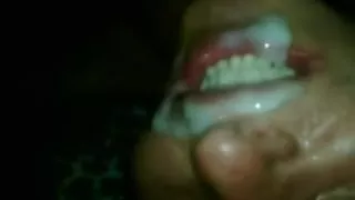 Girlfriend getting jizzed by 2 rods