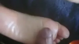 Cum on my wife's feet.