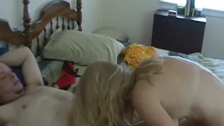 Dilettante girlfriend blow job with facial spunk fountain