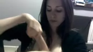 Amature redhead sucks large ramrod