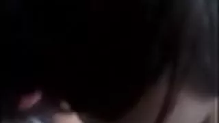 Large scoops Ebon dilettante swallows each drop of white cum