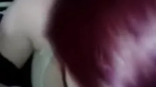 Overweight redhead girlfriend unwanted facial