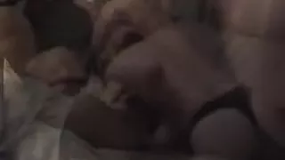 Curvy wench in a trio No1