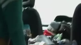 Sexy oriental fucking in a car