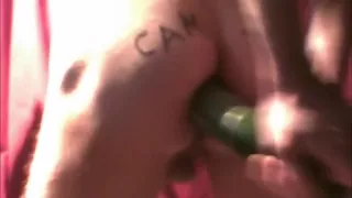 I put a cucumber in my wazoo and deepthroat it!