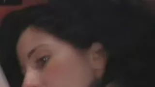 My girlfriends butt is stretched by a glass