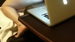 My wife getting off on web camera chat three-6