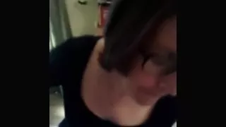 Nerdy housewife sucks off hubby and swallows