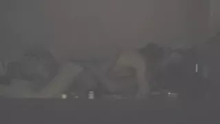 Romantic sex on the ottoman