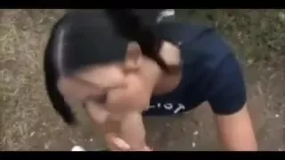 Sexiest british gal engulfing giant white ding-dong outdoors