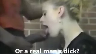 White strapon vs BBC