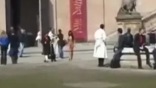 Hawt Woman Walking Undressed In Various Real Public Places