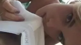 amatuer golden-haired blow job