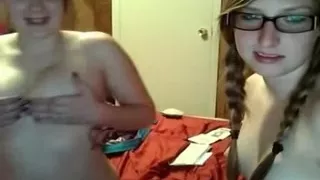 Me and Tina showing our sexy bosoms