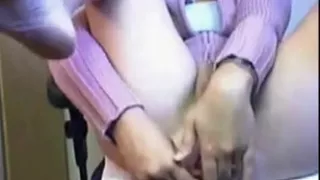 Woman caught enjoying herself6