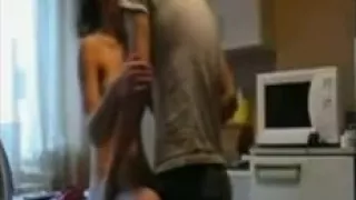 Gal stops studying to fuck on her school desk