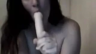 Amateur blowjob and deepthroat with vibrator