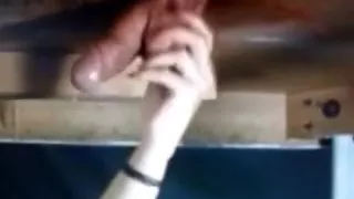 Handjob in Gloryhole! Amateur!