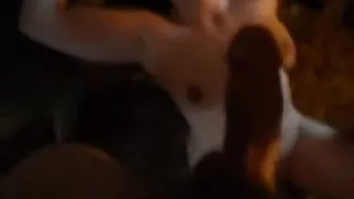 Jo Ann gets a facial from my rod
