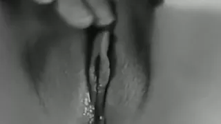 A sensual black & white masturbating video